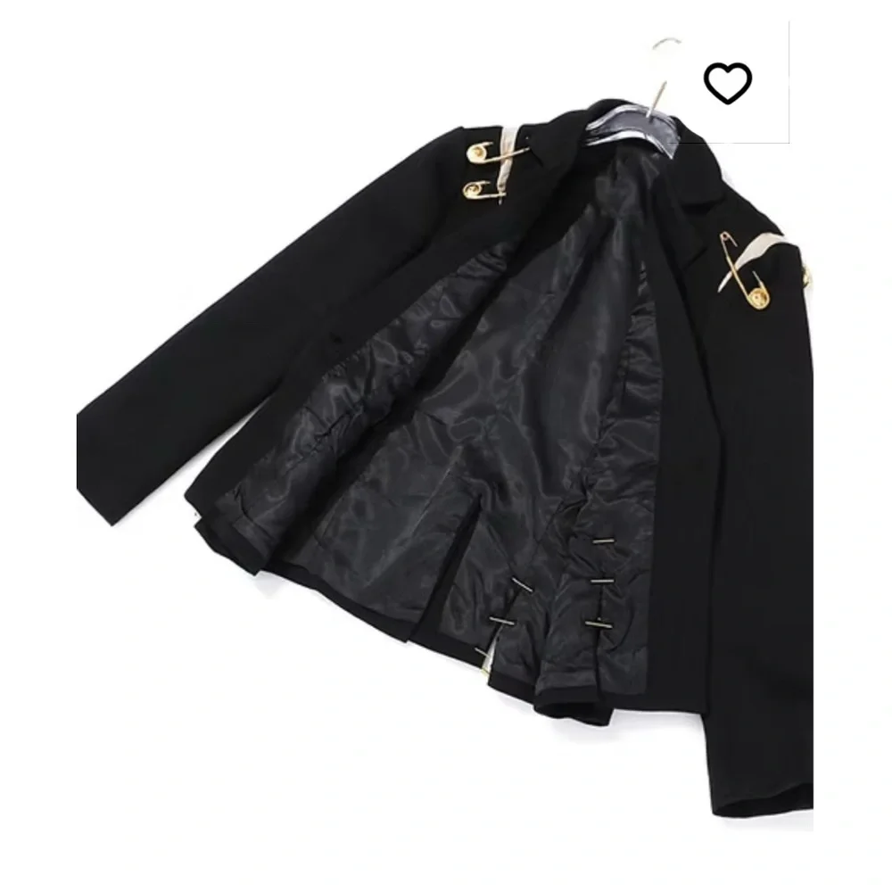 Black Blazer with Gold Accents - Picture 8 of 10